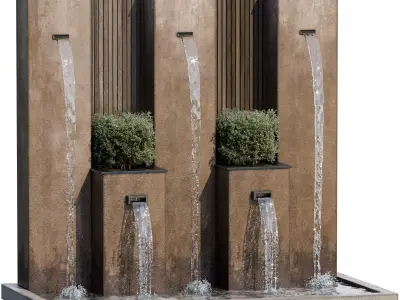 Waterfall fountains cascade 31 3D model
