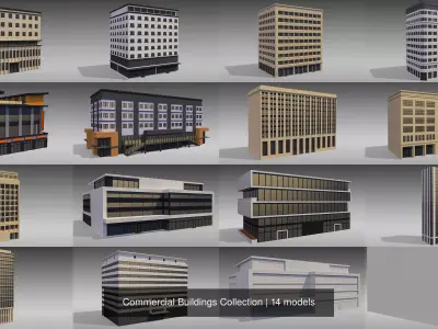 Commercial Buildings Collection 3D Model Pack