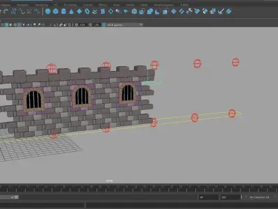 Cartoony Wall Rig Low-poly 3D model