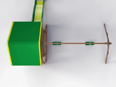 Oakmont All Cedar Swingset 3D model