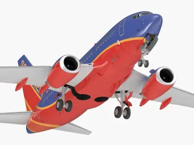 Southwest Airlines Boeing 737-600 with Interior Rigged for Cinema 4D 