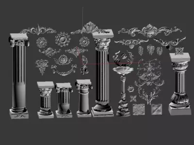 European architectural decorative components Texture