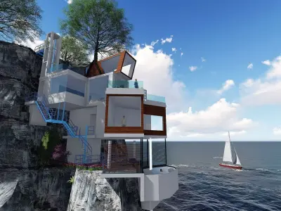 Cliff House 3D model