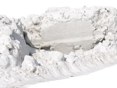 Large boulders of snow 3D model