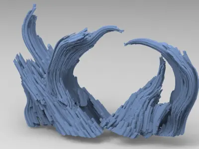 Hansel and Gretel witches claw rocks  3D model