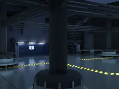 spaceship space station futuristic t sci-fi fantasy  3D model