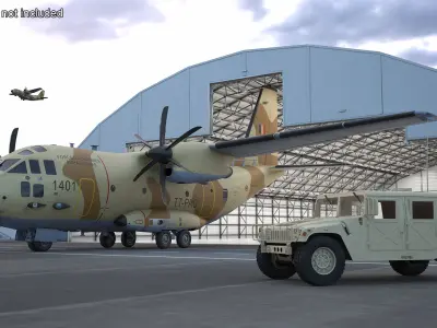  Alenia C-27J Spartan Morocco Rigged for Maya 