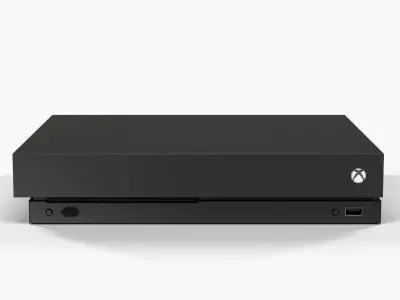 Microsoft Xbox One X Game Console Low-poly 3D model