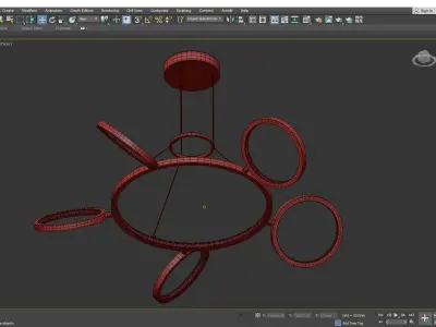 ODA chandelier Low-poly 3D model