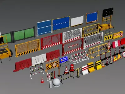 Traffic facilities 3D model