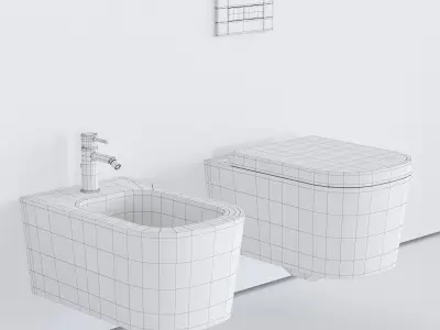 GALASSIA MEG11 Wall-Hung WC art 5411 art 5412 Low-poly 3D model