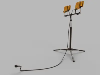  Industrial light Low-poly 3D model