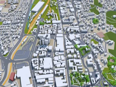 Windhoek Namibia 40km Low-poly 3D model