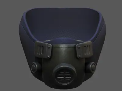 Gas mask respirator scifi futuristic helmet  Low-poly 3D model