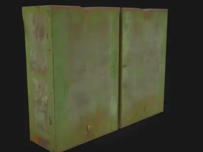 Old Green Mailboxes Vintage Postal Units 3D model