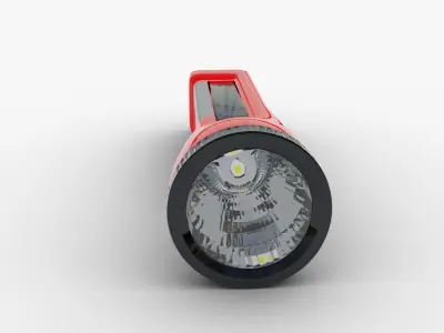  Flashlight LED Solar Power 3D model