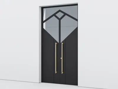 Aluminium door 345 3D model