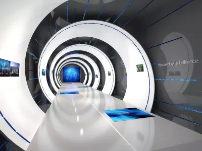 Futuristic Exhibition Tunnel 3D model