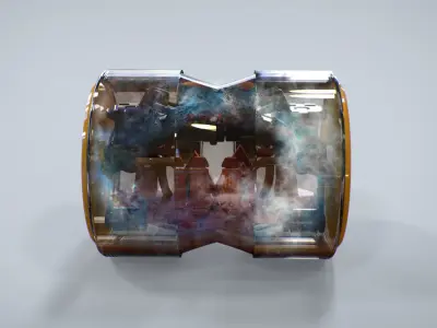 Dread glass tube 3D model