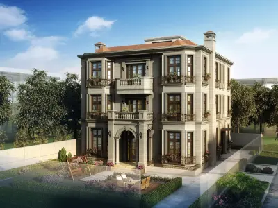 3D model of 2022 luxury fashion villa exterior 33 3D model