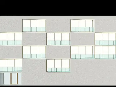 Lowpoly Architectural Building - Exterior Low-poly 3D model