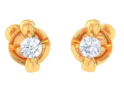 Solitaire Super Light Weight Stud Earring 3D print model