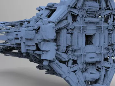 Advanced Ancient Civilization Ship architecture 12  3D model
