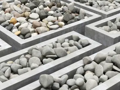 Pebble fundament collection 3D model