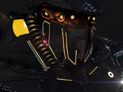 OBSIDIAN WARD Sci-Fi Mech Torso with 4K Textures 3D model