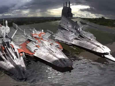 Stealth Assassin Cruise Ship 3 designs  3D model