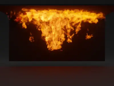 Burning house elements pack vdb 3D model