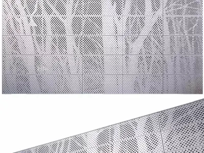 perforated metal panel N7  3D model