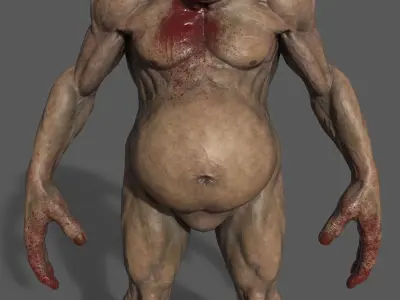 Zombie Character AAA Low-poly 3D model