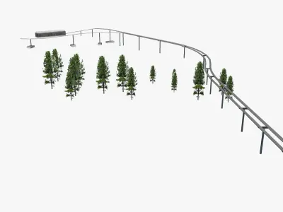 Monorail by Jupiters Low-poly 3D model