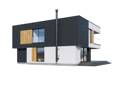 Moden house C-15 with BLENDER file 3D model