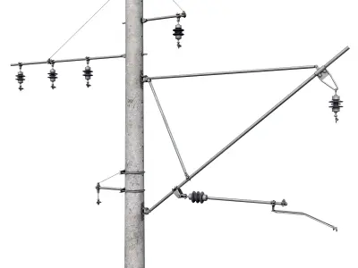 Railway contact network support pack 2 3D model