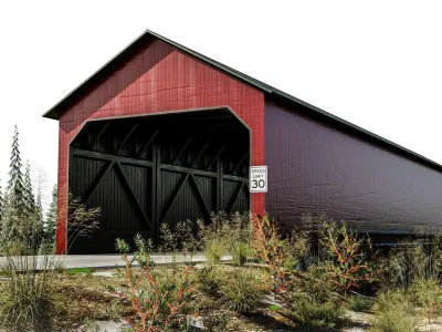 Wood Bridge  Low-poly 3D model