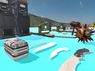 Sci Fi Weapons and Props Pack Game Ready Low Poly Models Low-poly 3D model