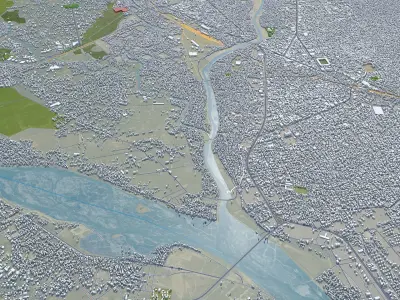Siliguri West Bengal India 15km AI Low-poly 3D model