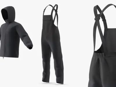  Full-Body Fabric Suit with Hood 