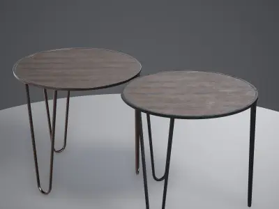 Coffee Table ar vr optimized Low-poly 3D model