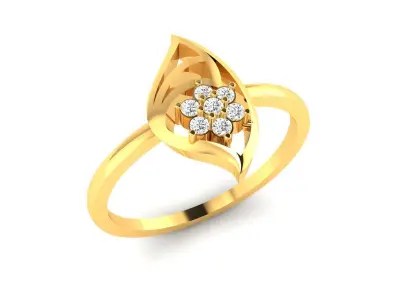 Diamond Ring For Women 3d Print Model 3D print model 23