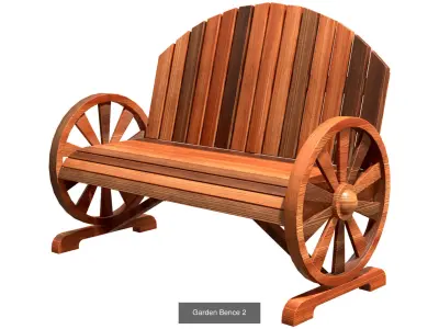 Garden Bench Collection 3D Model Pack