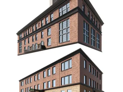 Brick building 3D model