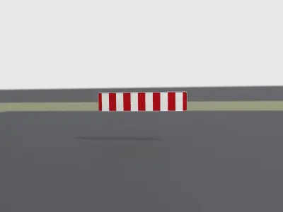 Construction Barrier Version 1 600-33 250x2400mm  Low-poly 3D model