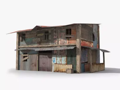 Slum x1 Low-poly 3D model