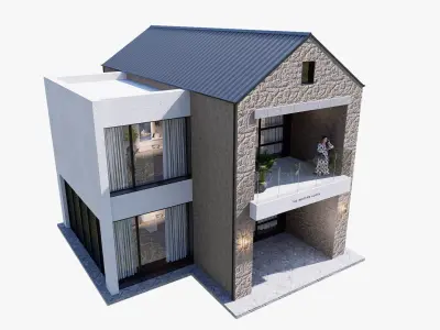 house Low-poly 3D model