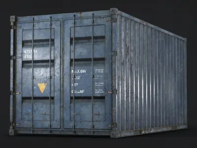 Container Low Poly shipping Low-poly 3D model