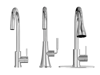 kitchen faucets set Free 3D model