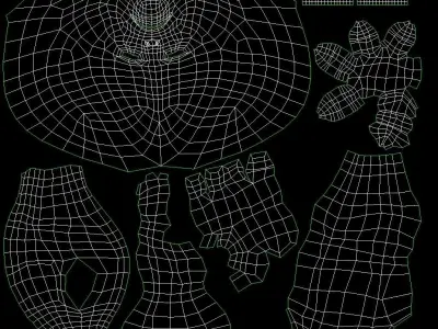 Alien Character Low Poly  Low-poly 3D model